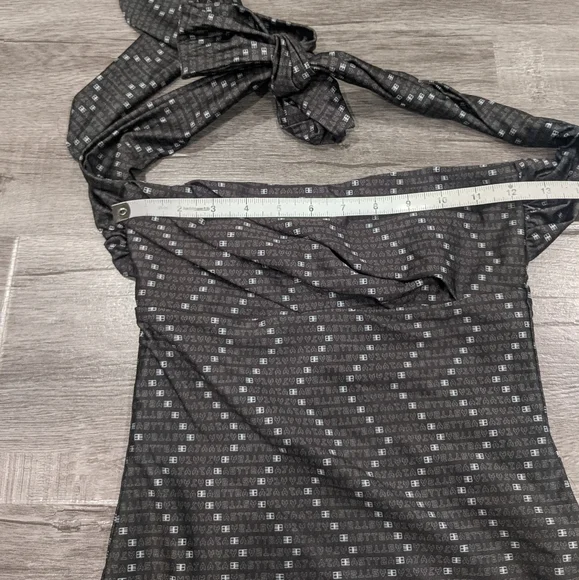 Baja East NWOT Olive Logo Halter One Piece Swimsuit - Picture 9 of 10